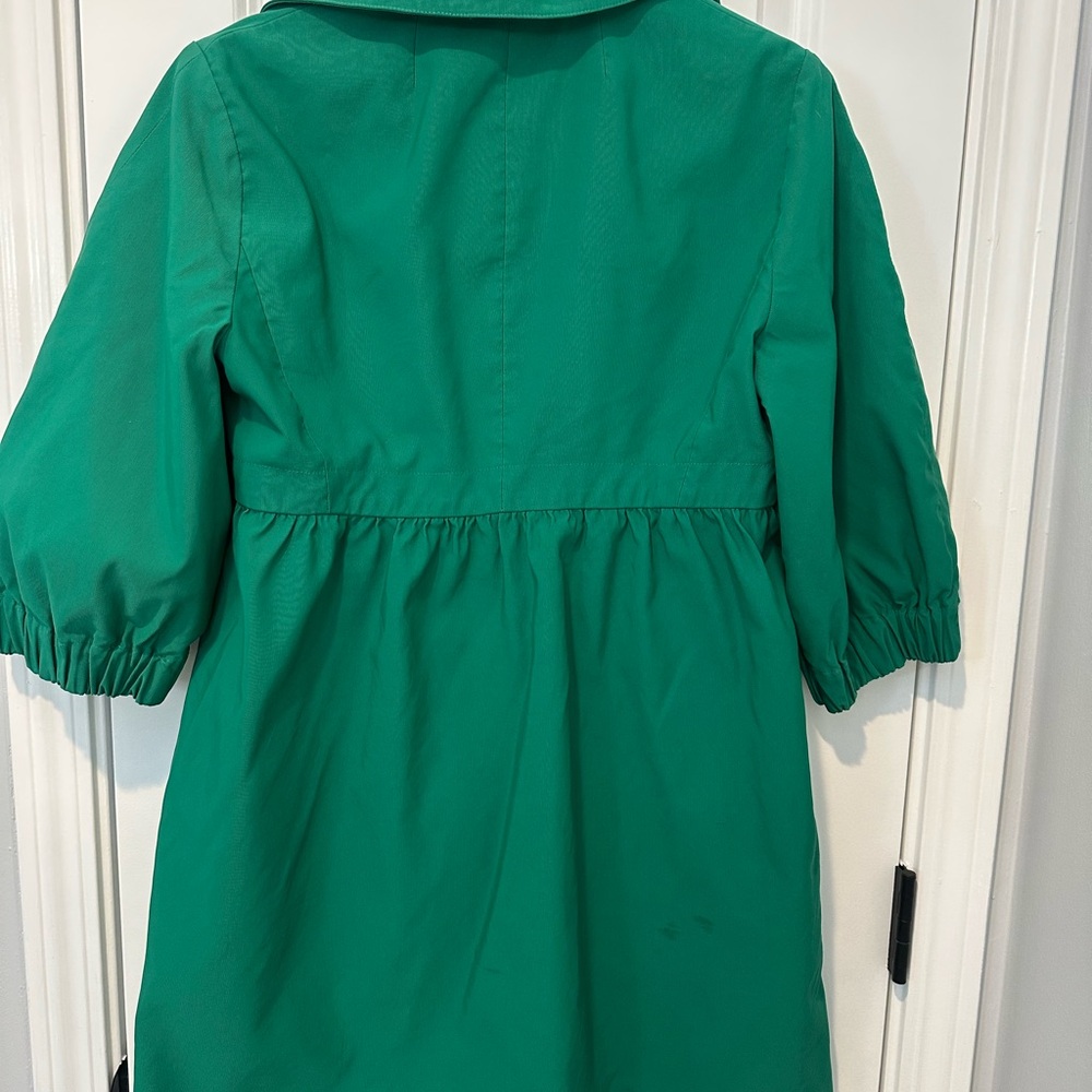 Nine West Green Coat with 3/4 length Puff Sleeves - Picture 2 of 4